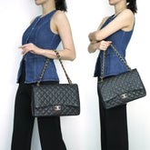 Maxi Double Flap Caviar GHW S15